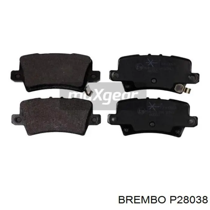 P28038 Brembo Колодки тормозные дисковые комплект