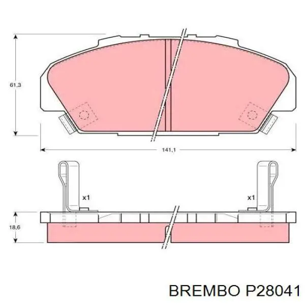 Pastillas de freno delanteras P28041 Brembo