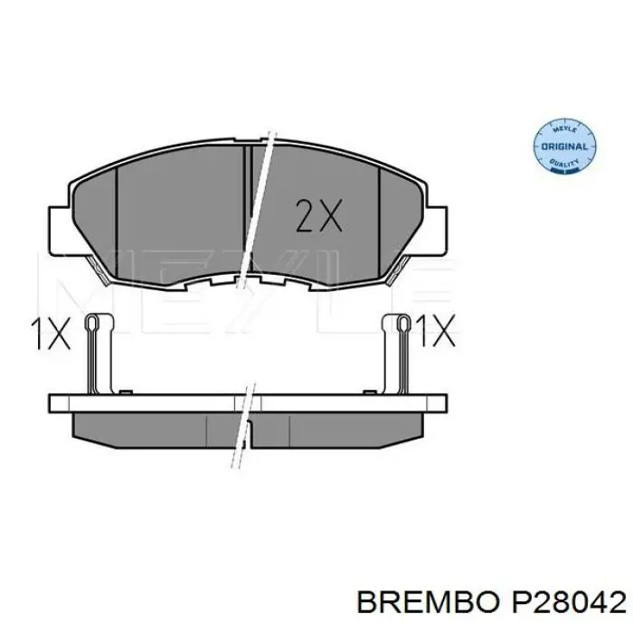 Передние тормозные колодки P28042 Brembo