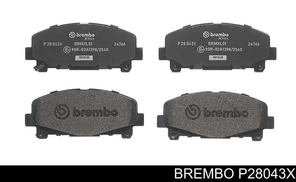 Колодки Brembo P28043X цена, от 23.79 USD