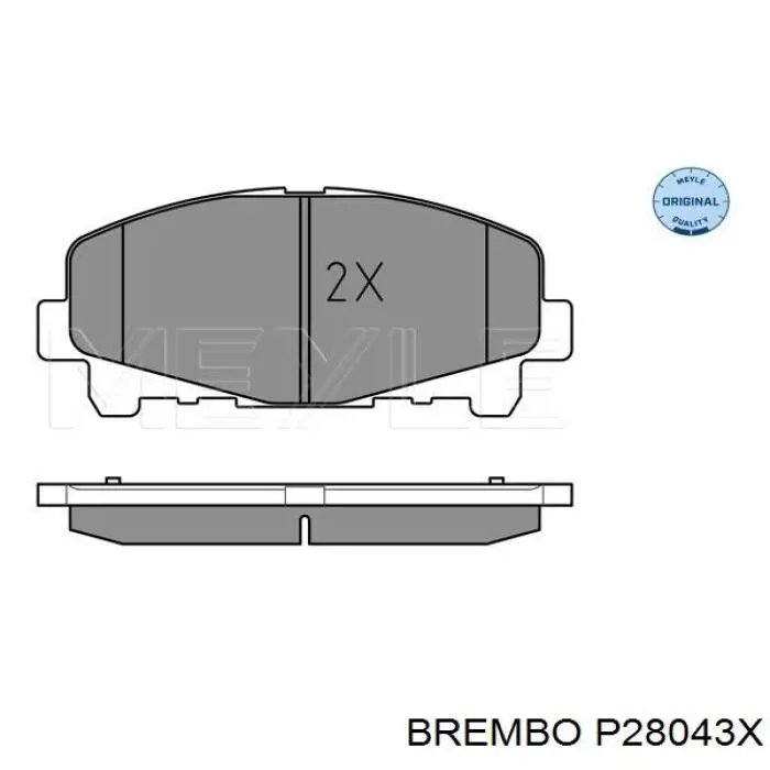 Тормозные колодки Brembo P28043X
