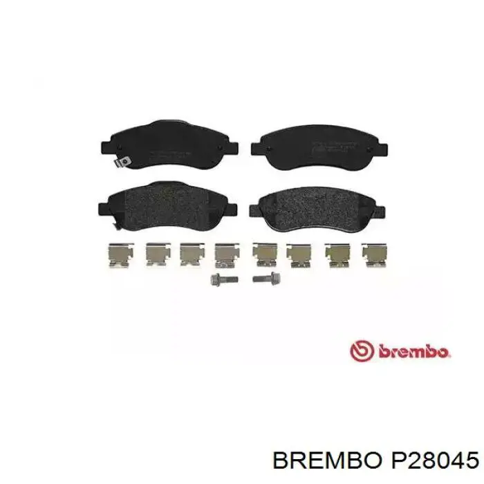 P28045 Brembo колодки тормозные передние дисковые