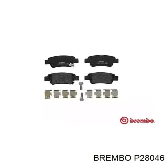 Задние тормозные колодки P28046 Brembo