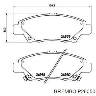 Тормозные колодки Brembo P28050