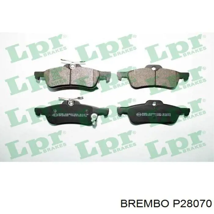 Задние тормозные колодки P28070 Brembo