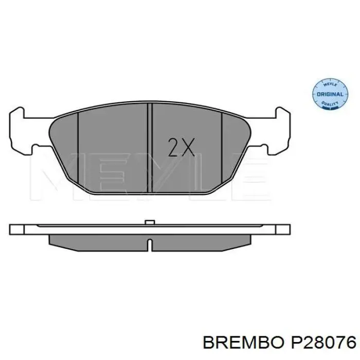 Купить P28076 Brembo Колодки тормозные