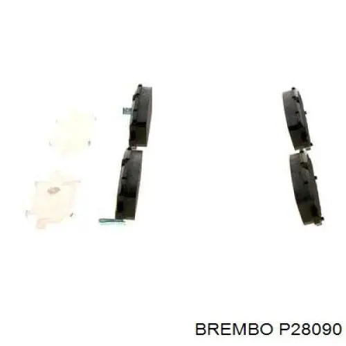 P28090 Brembo Колодки тормозные дисковые комплект