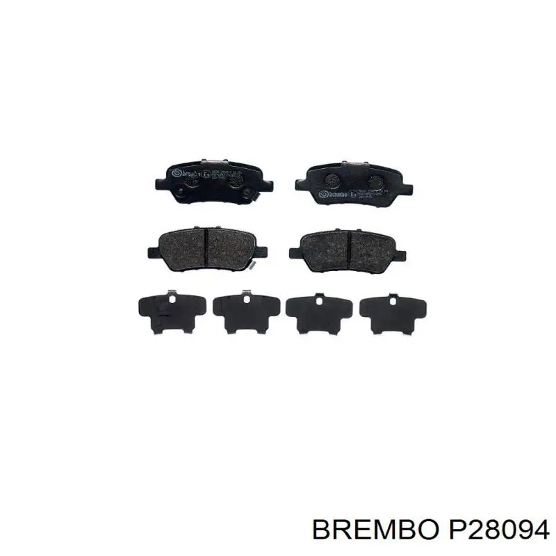 P28094 Brembo колодки тормозные задние дисковые