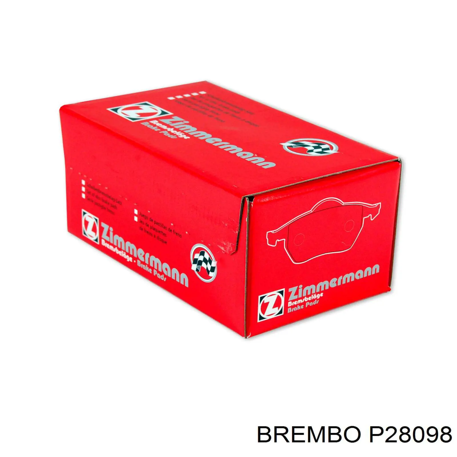 P28098 Brembo колодки тормозные передние дисковые