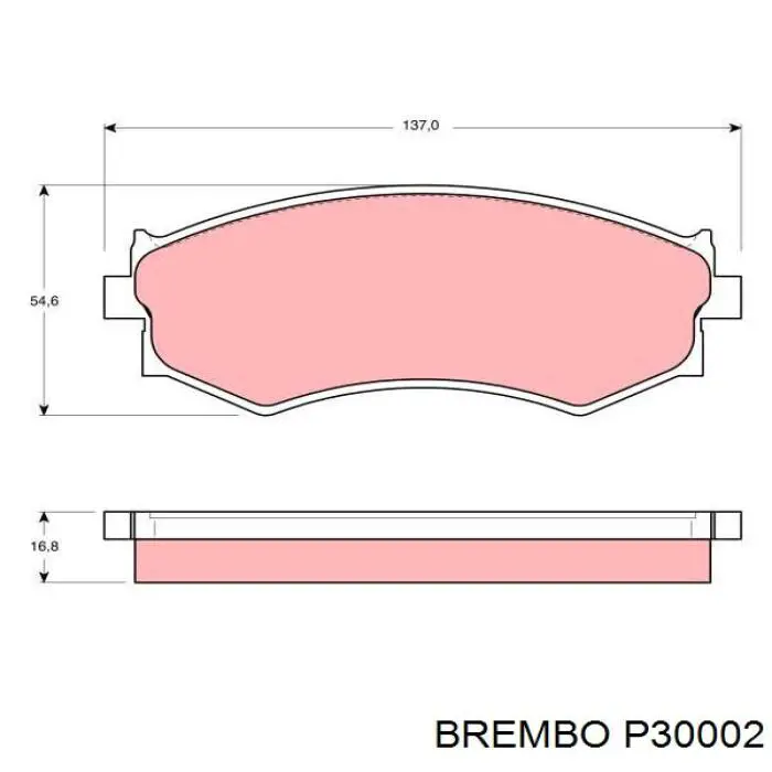 Купить P30002 Brembo Колодки тормозные