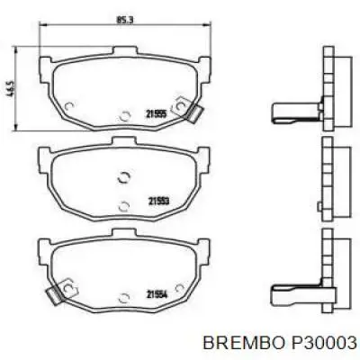 Колодки дисковые  Brembo P30003 цена, от 12.87 USD