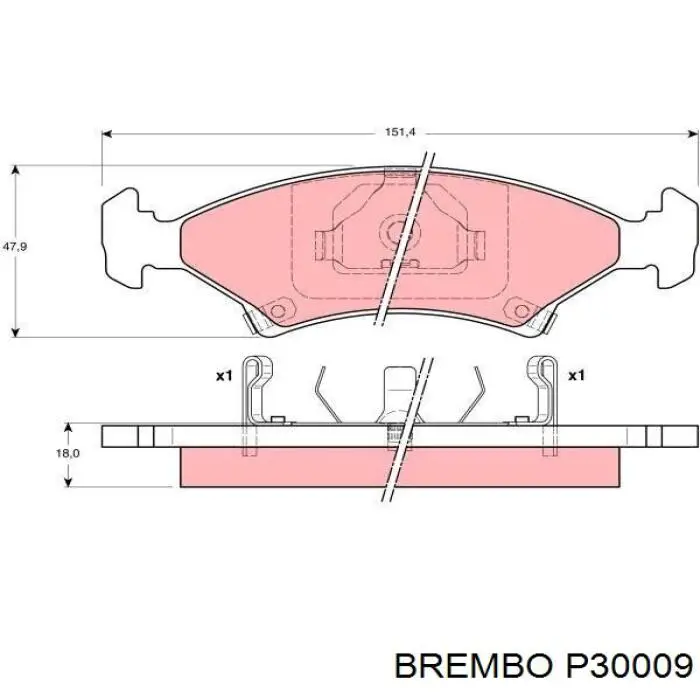 Колодки Brembo P30009 цена, от 16.87 USD