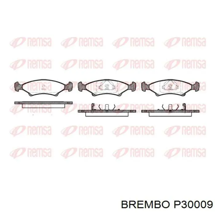 P30009 Brembo Колодки передние