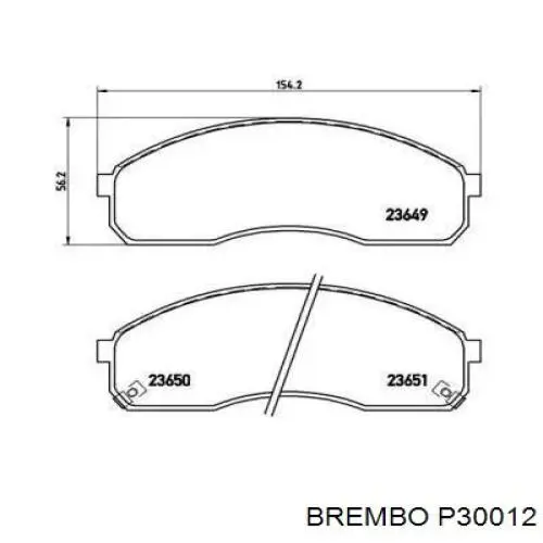 Передние тормозные колодки P30012 Brembo