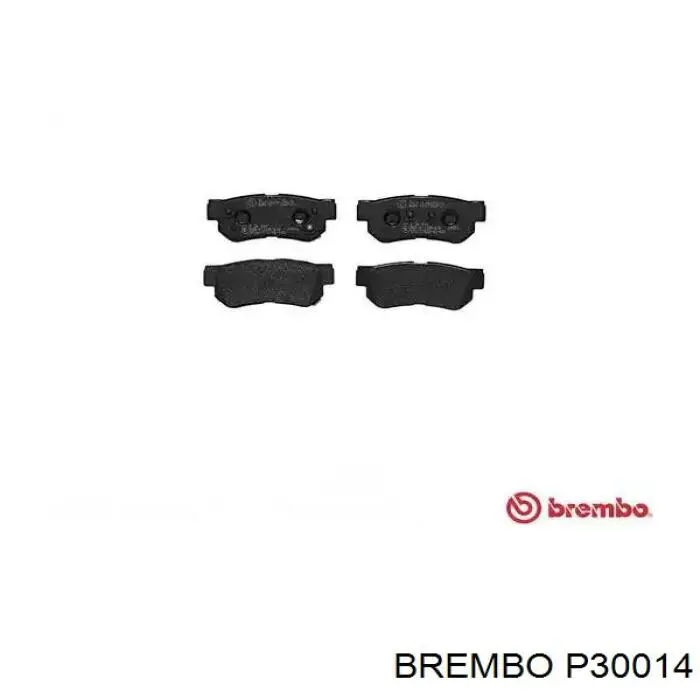 P30014 Brembo колодки тормозные задние дисковые