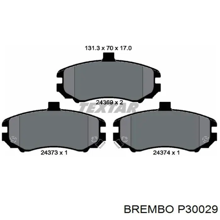 Тормозные колодки Brembo P30029