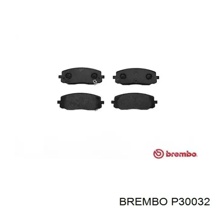P30032 Brembo колодки тормозные передние дисковые