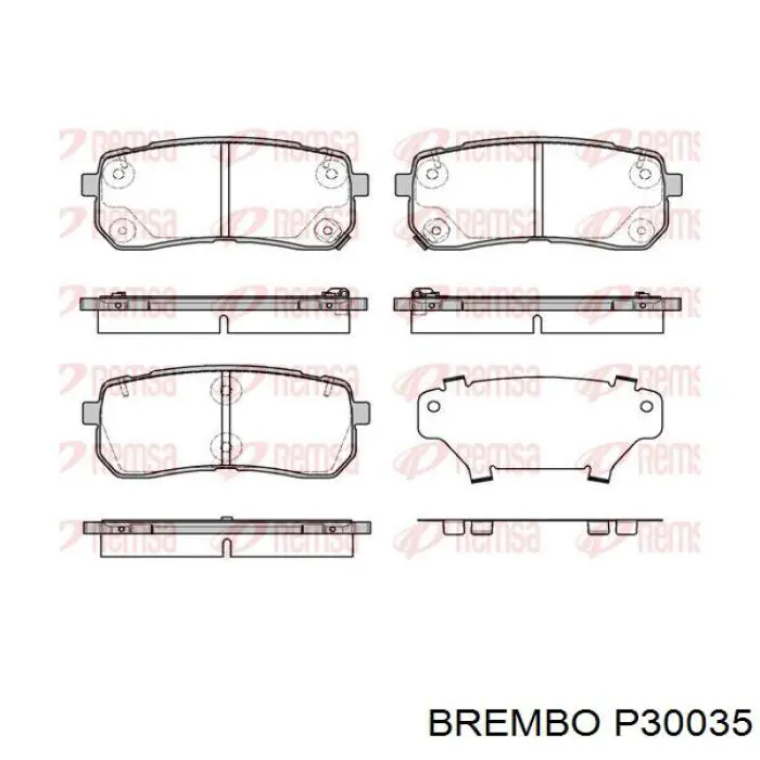 Купить P30035 Brembo Колодки тормозные задние, дисковые
