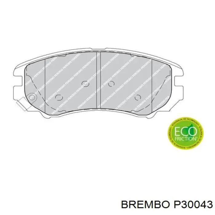 P30043 Brembo Колодки передние