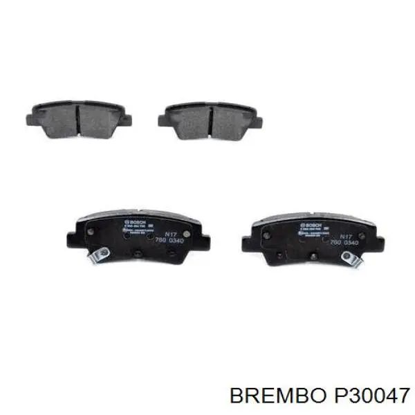 Купить P30047 Brembo Колодки тормозные задние, дисковые
