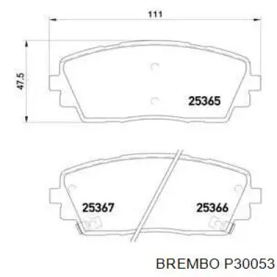 Передние тормозные колодки P30053 Brembo