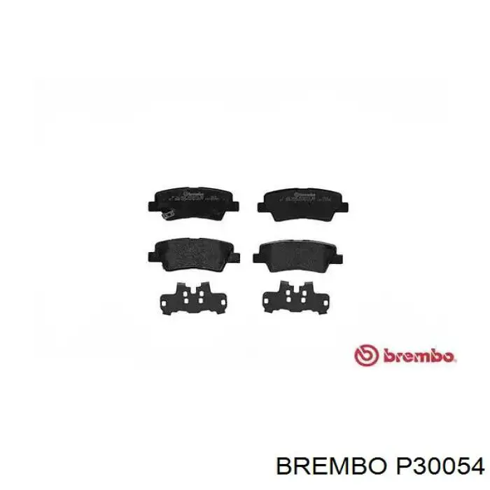 P30054 Brembo колодки тормозные задние дисковые