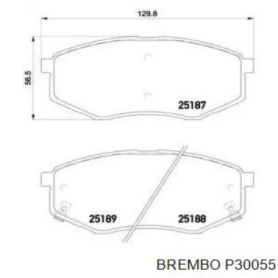 Тормозные колодки Brembo P30055