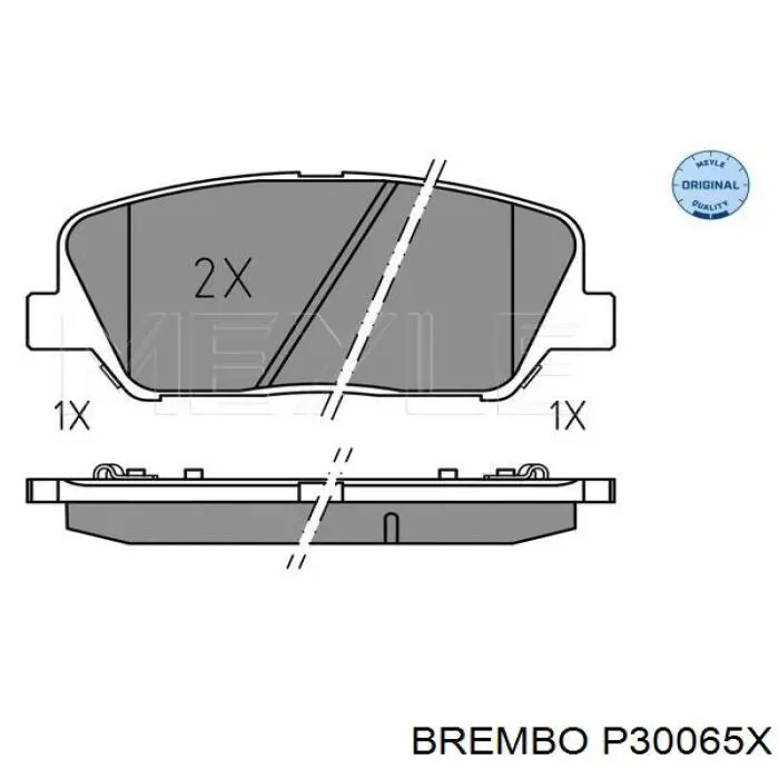 Pastillas de freno delanteras P30065X Brembo