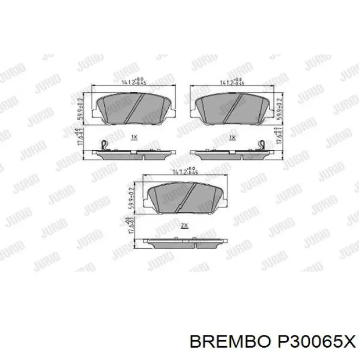 Купить P30065X Brembo Колодки тормозные