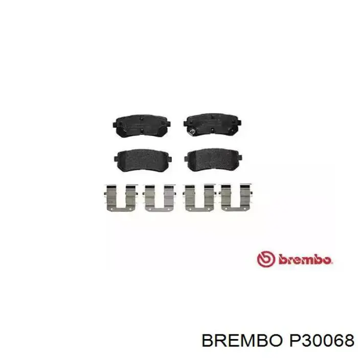 P30068 Brembo колодки тормозные задние дисковые