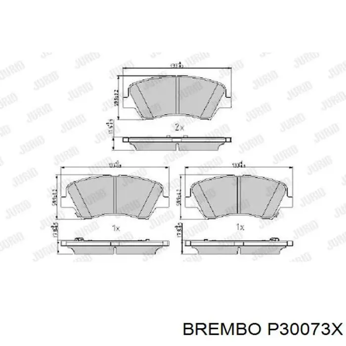 Купить P30073X Brembo Колодки тормозные