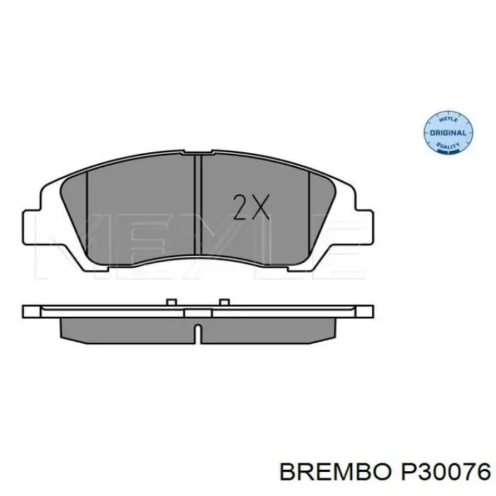 P30076 Brembo Колодки передние