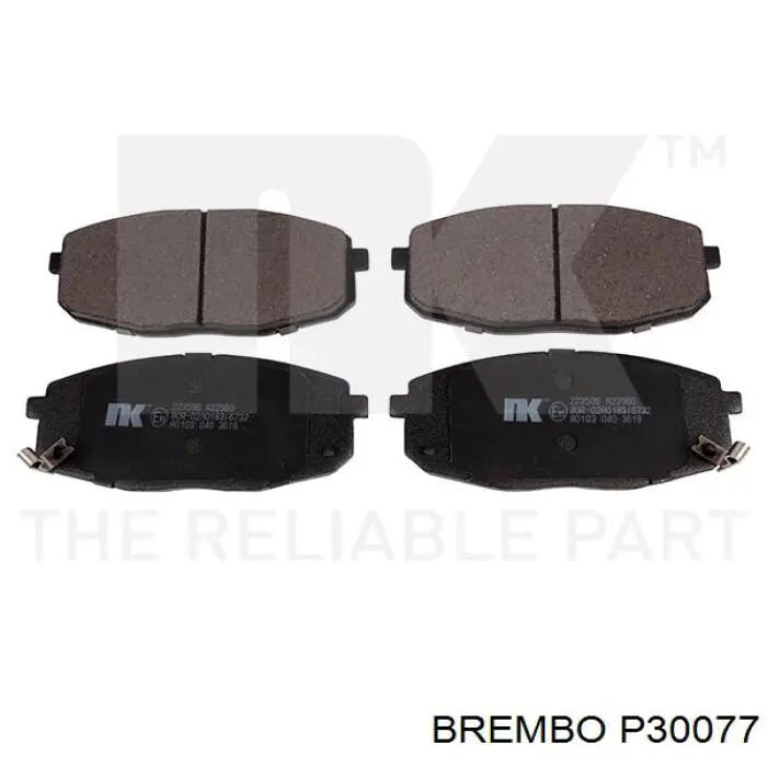 P30077 Brembo Колодки передние