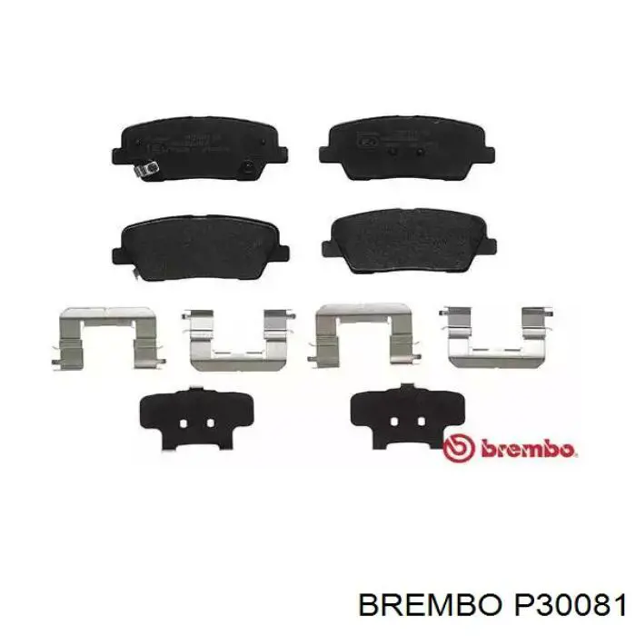 P30081 Brembo задние тормозные колодки