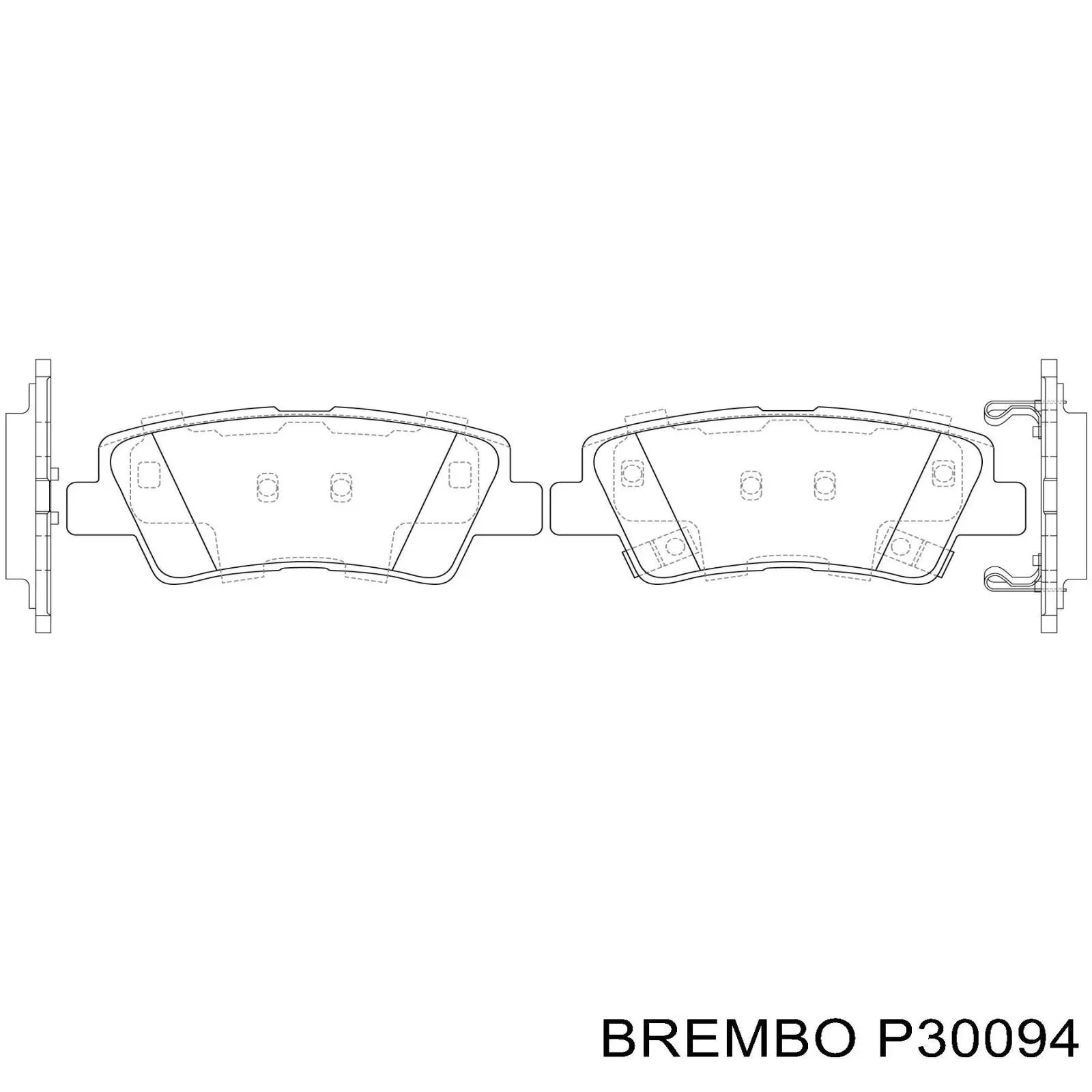 Колодки дисковые  Brembo P30094 цена, от 38.04 USD