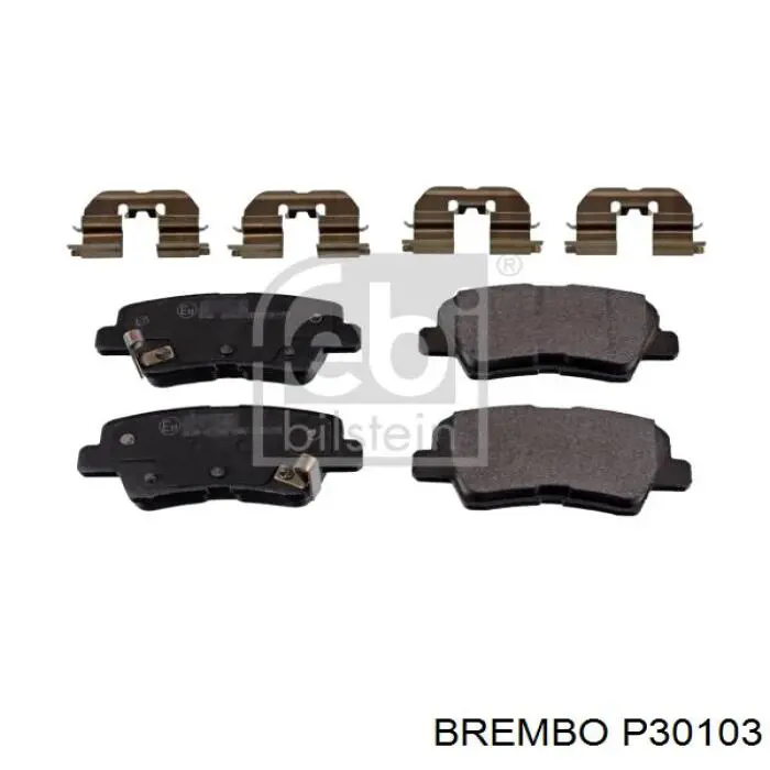 Купить P30103 Brembo Колодки тормозные задние, дисковые