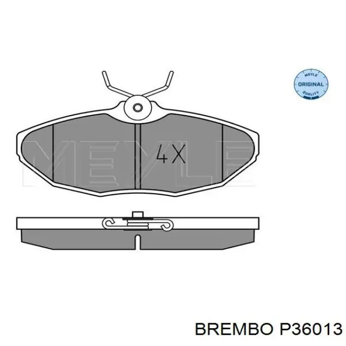 Задние дисковые колодки Brembo P36013