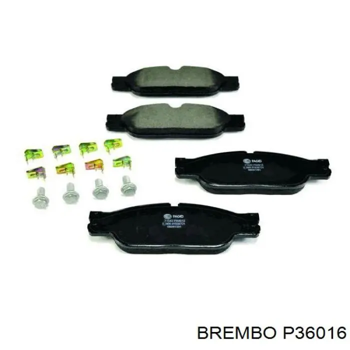 P36016 Brembo колодки тормозные передние дисковые