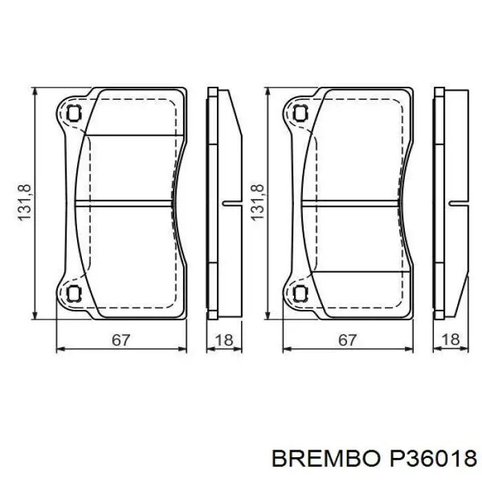 Передние тормозные колодки P36018 Brembo