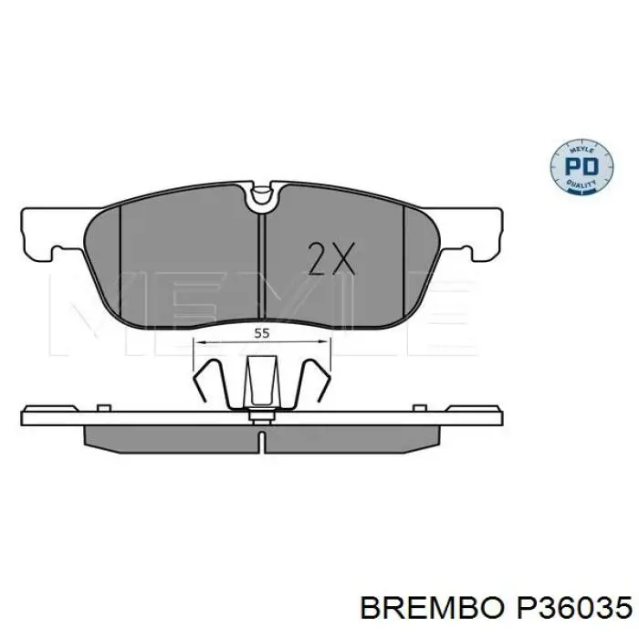 Pastillas de freno delanteras P36035 Brembo