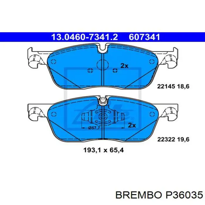 Купить P36035 Brembo Колодки тормозные