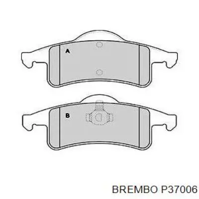 Купить P37006 Brembo Колодки тормозные задние, дисковые