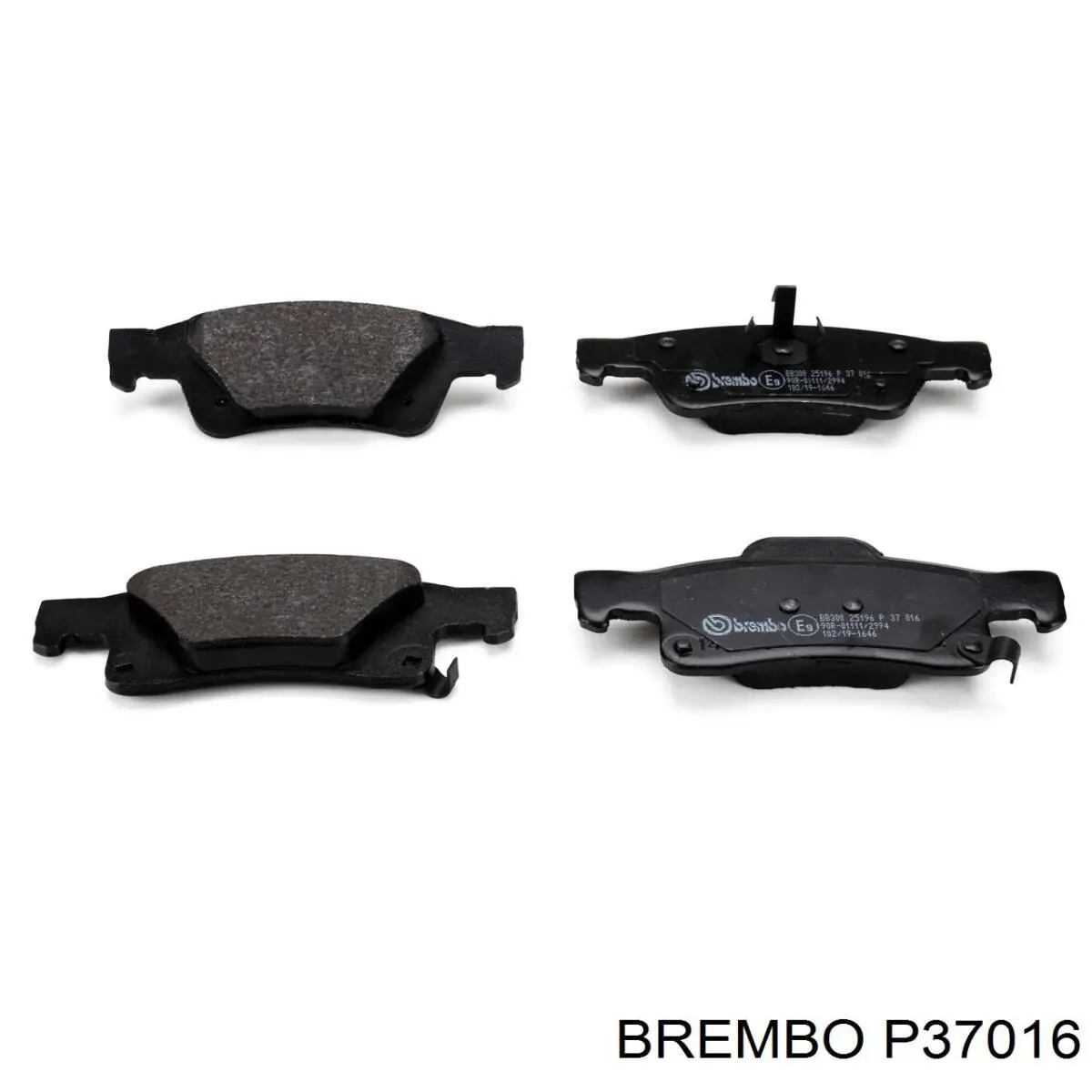 P37016 Brembo колодки тормозные задние дисковые