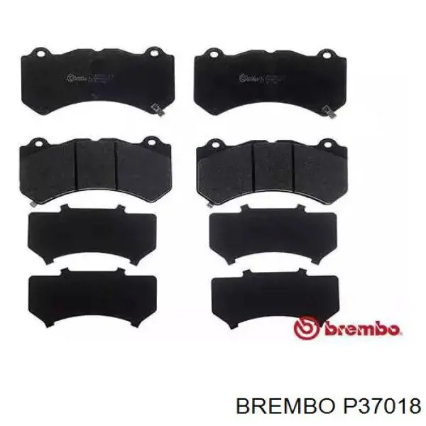 P37018 Brembo колодки тормозные передние дисковые