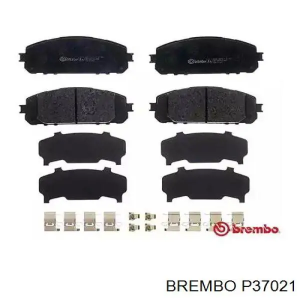 P37021 Brembo sapatas do freio dianteiras de disco