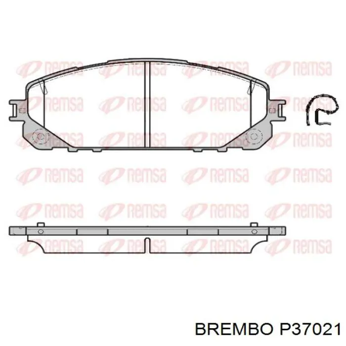 P37021 Brembo Колодки передние