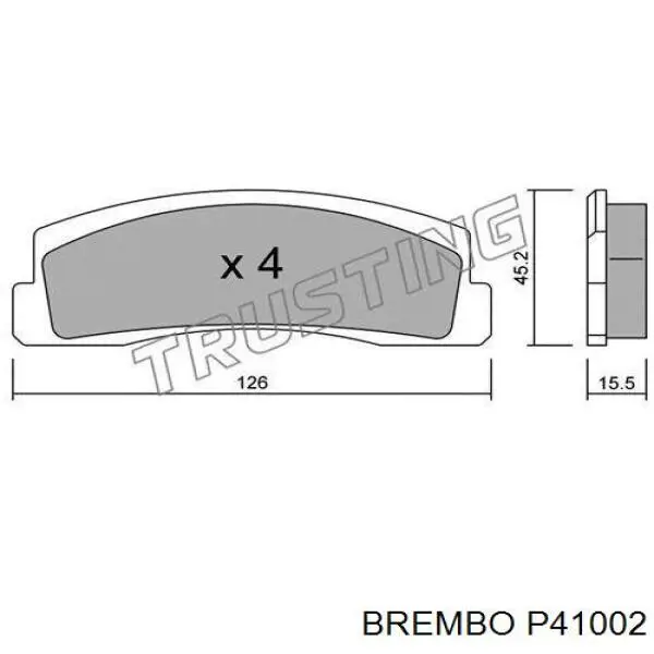 Pastillas de freno delanteras P41002 Brembo