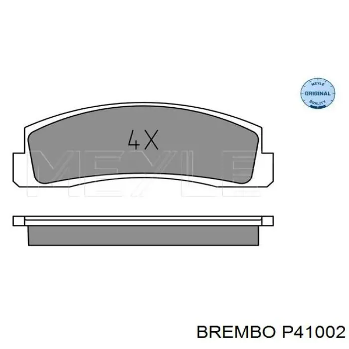 Купить P41002 Brembo Колодки тормозные