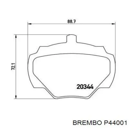 Задние тормозные колодки P44001 Brembo