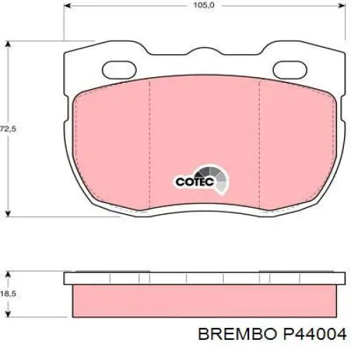Колодки Brembo P44004 цена, от 31.76 USD